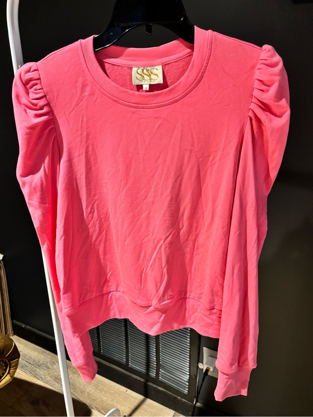 SSS Pink Puff-Sleeve Sweatshirt - Women's Pullover